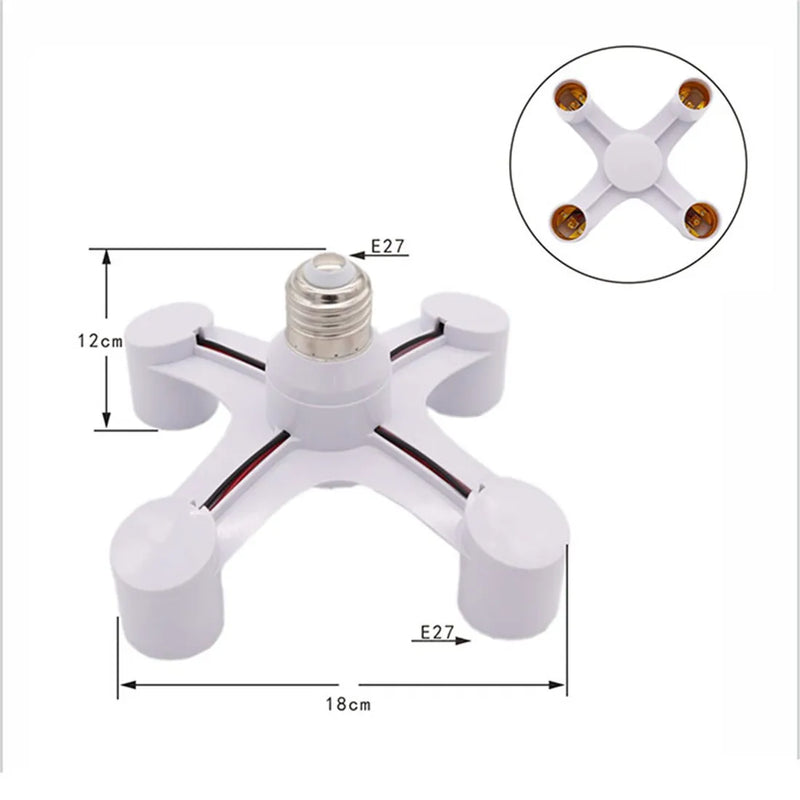 Axyaa 4-in-1 E27 Lamp Holder Converters: Enhance Light Fixtures Efficiently