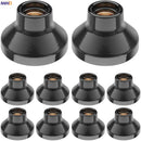 Axyaa Ceramic E27 Lamp Holder Base 110-220V White Black Table Ceiling Fitting