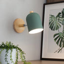 Axyaa Macaroon Wooden Wall Sconce in 6 Colors for Bedroom Reading