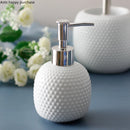 Axya White Ceramic Bathroom Set 5-piece Wash Toiletries Accessories Set