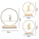 Axyaa Angel Doll Table Lamp: Romantic Couple Desk Lamp for Modern Home Decor