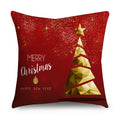 Axyaa Christmas Polyester Cushion Cover - Tree Gifts Print - Xmas Home Decor