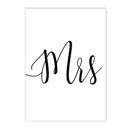Axyaa Heart Calligraphy Poster Black White Minimalist Wall Art Print