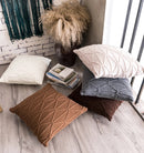 Axyaa Knit Cushion Cover 45x45cm Nordic Style Home Decor Brown Grey Ivory