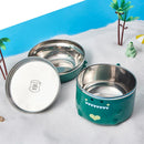 Axyaa Double-layer Cute Duck Ramen Bowl With Lid Stainless Steel Tableware