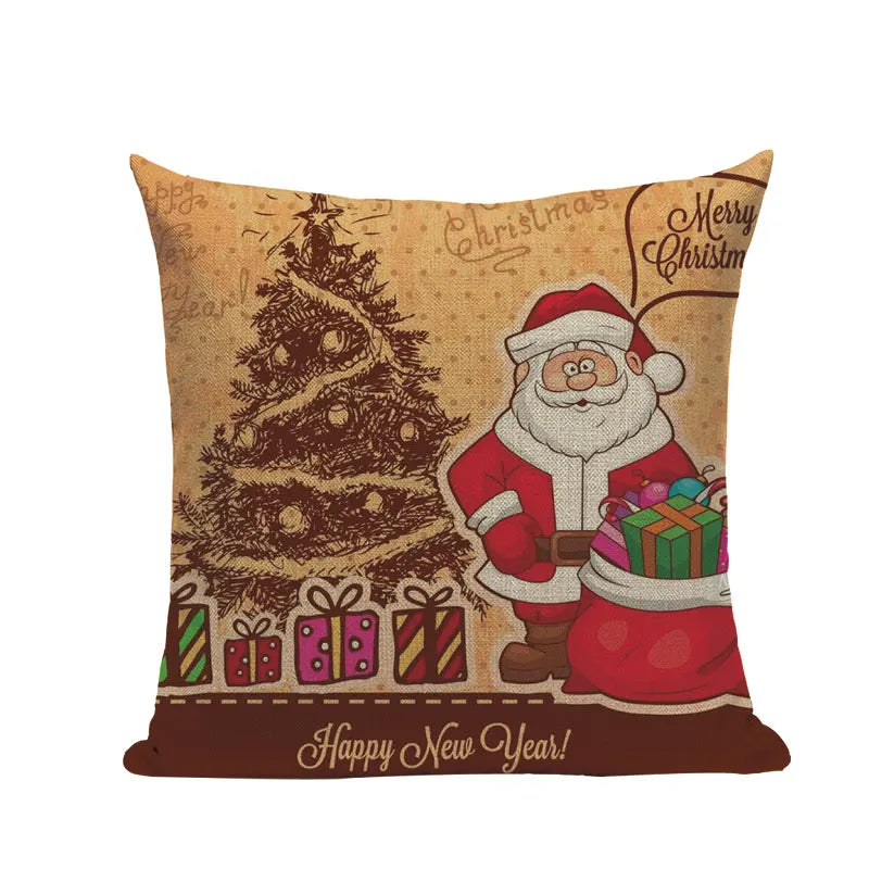 Axyaa Christmas Birthday Cushion Cover 45X45cm - Bedroom Sofa Decor Cojines
