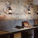 Axyaa Retro Vintage Wooden Glass Wall Lamp