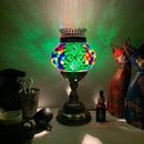 Axyaa Turkish Mosaic Aroma Table Lamp Vintage Art Deco Glass Bed Light