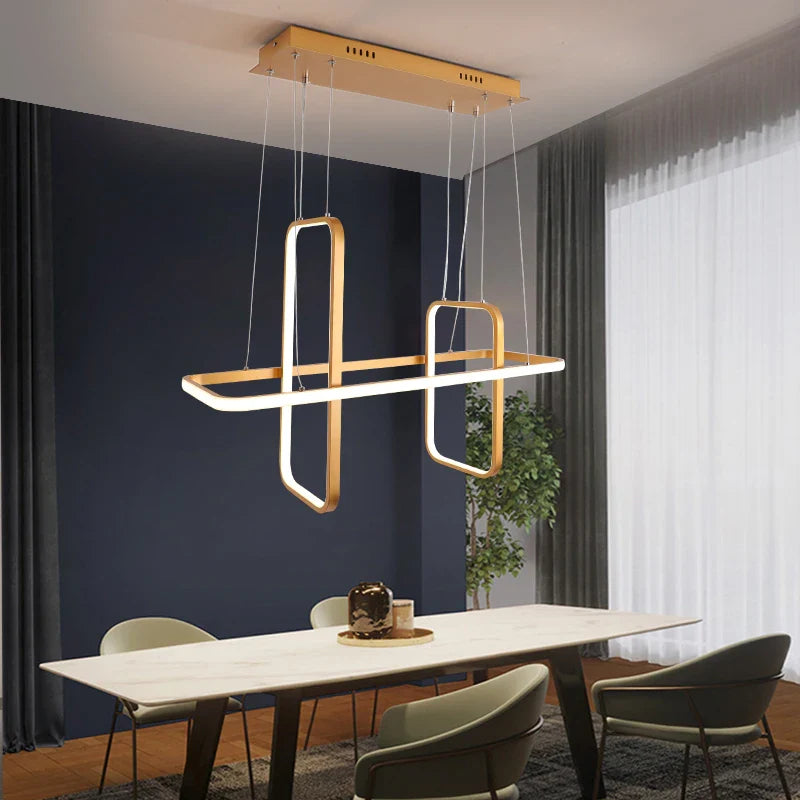 Axyaa Nordic Modern LED Pendant Lights in Matte Black/White/Gold Finish