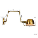 Vintage Brass Bronze Wall Lamp Apliques Pared Light for Home and Business by Axyaa