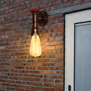 Axyaa Rustic Iron Water Pipe Wall Lamp for Industrial Indoor Lighting