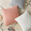 Axyaa Solid Cotton Cushion Cover 45x45cm in Pink Ivory Grey Cream Square Pillow Case