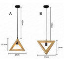 Axya Solid Wood Triangle Pendant Light for Home Décor and Lighting
