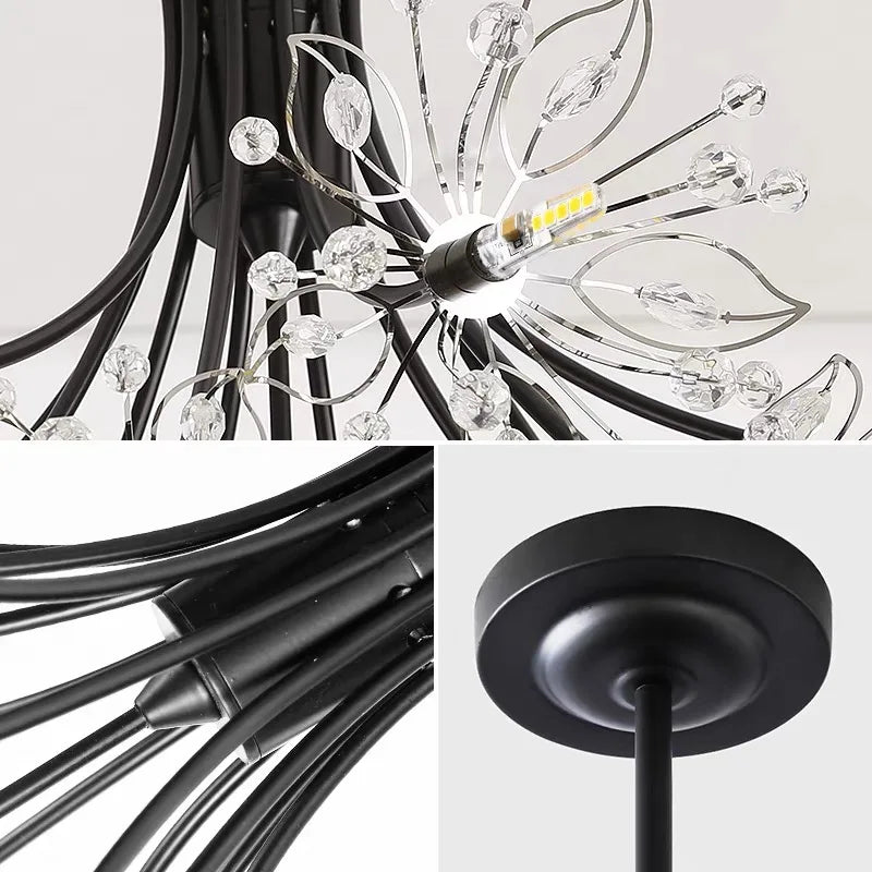 Axyaa Dandelion Flower Chandelier: Modern LED Romantic Home Decoration Bouquet Lamps