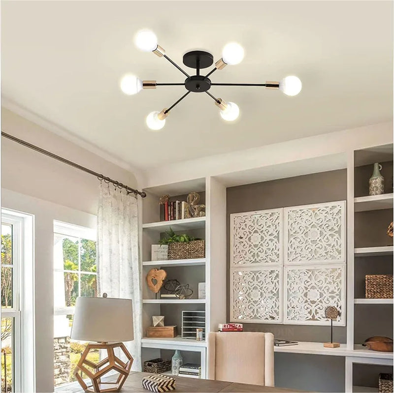 Axyaa Metal Art Industrial Living Room Ceiling Chandelier