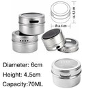 Axya Stainless Steel Spice Jars Set with Stickers