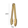 Axyaa Stainless Steel BBQ Steak Tongs - Hollow Grill Clamp & Kitchen Utensil