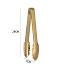 Axyaa Stainless Steel BBQ Steak Tongs - Hollow Grill Clamp & Kitchen Utensil