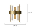 Axyaa Gold LED Chandelier: Modern Crystal Dining Room Lighting