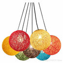 Axyaa Hemp Ball Chandelier: Modern Spherical Lights for Living Room, Dining Room, Kids' Decor