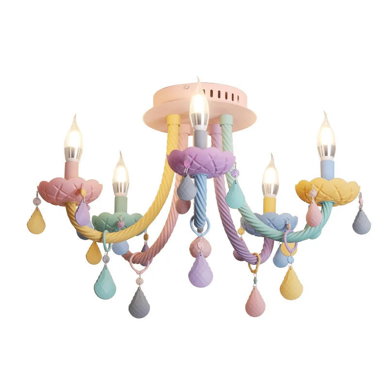 Axyaa Crystal LED Princess Bedroom Ceiling Lamp