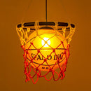 Axyaa Basketball Pendant Light: Unique Cafe Decor Lamp for Kids Bedroom.