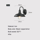Axyaa Retro Outdoor Induction Wall Lamp for Villa Courtyard and Garden