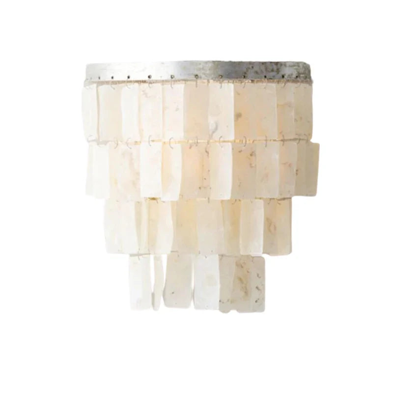 Axyaa Shell Wall Sconces: Retro Silver Bedroom Lighting for Nordic Home