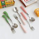 Axyaa Kids Bear Dragon Cutlery Set - Stainless Steel Tableware