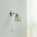 Axyaa Copper LED Wall Sconce with Glass Lampshade