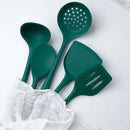 Axyaa Silicone Kitchen Utensil Set - Green Non-stick Cookware Tools