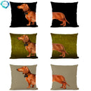 Axyaa Dachshund & Bulldog Cotton Linen Pillow Case - Cozy Home Decor