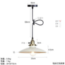 Axyaa Industrial Pendant Light with White Metal Plate Shade