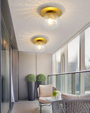 Axyaa Crystal Decoration LED Ceiling Light Gold Living Room Lighting Fixture