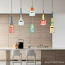 Axyaa Nordic Macaron LED Pendant Lights Glass Candy Color Children Room Hanging Lamp