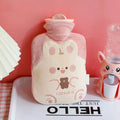Axyaa Kawaii Bear Hot Water Bottle Plush PVC Cute Hand Foot Warmer