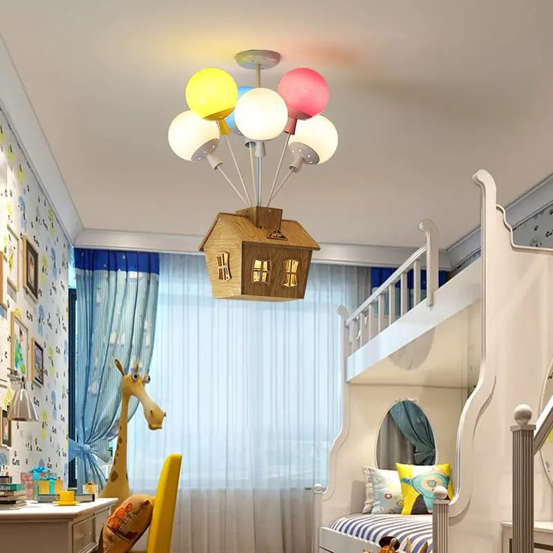 Axyaa Balloon Ceiling Lamp: Kids Room Chandelier for Bedroom, Living Room, Nursery & Indoor Home Decor.