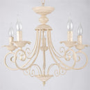 Axyaa Vintage Loft Retro Chandelier Beige Black American Candle Lamp Wrought Iron