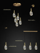 Axya Crystal Pendant Light: Bedroom & Bar Table Lamp