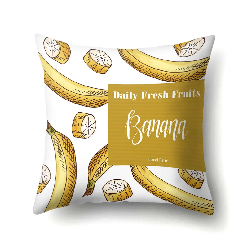 Fresh Fruits Watermelon Throw Pillow Covers by Axyaa