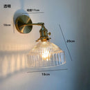 Axyaa Amber Glass LED Wall Sconce Modern Nordic Bedroom Cafe Stair Light Fixtures