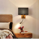 Axyaa Wood LED Wall Lamp Nordic Bedroom Reading Light