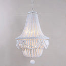 Blue Grey White Beads Chandelier Nordic Lighting for Kitchen Bedroom by Axyaa