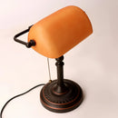Axyaa Vintage Orange Glass Table Lamp with Zipper Switch for Home and Office