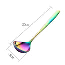 Axyaa Long Handle Soup Spoon - Stainless Steel Cutlery Dinnerware