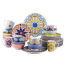 Axyaa 48-Piece Jasmin Porcelain Dinnerware Set with Plate, Bowl, and Mug