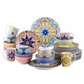 Axyaa Jasmin Pattern Porcelain Tableware Set - Dinner, Dessert Plates, Bowl, Mug