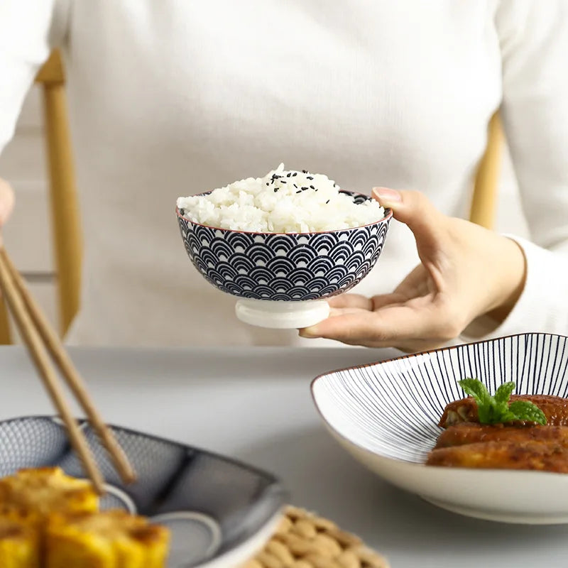 Axya 4.5 Inch Ceramic Soup Bowl Set for Kitchen Tableware and Dining