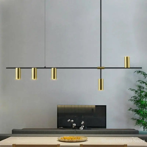 Axyaa Minimalist Black Chandelier for Luxurious Dining Room