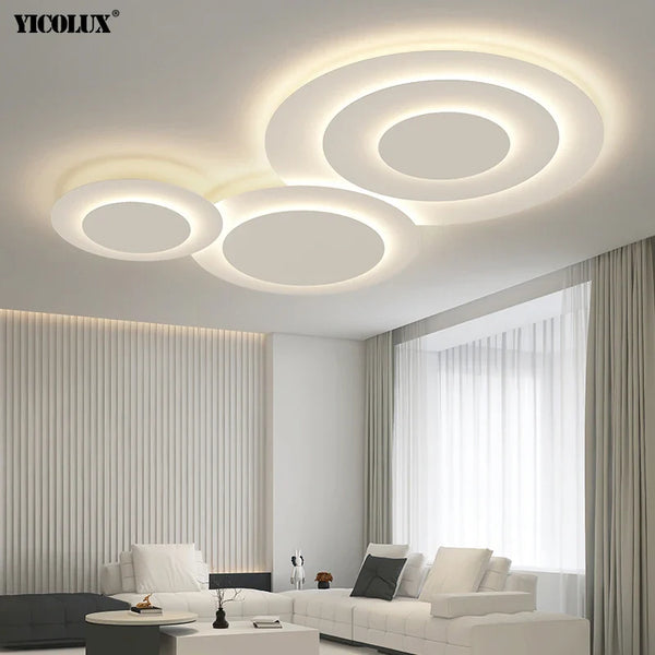 Axya White LED Modern Chandelier for Living Dining Bedroom Kitchen Indoor Lighting